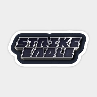 Strike Eagle Navy Chrome Logo Sticker